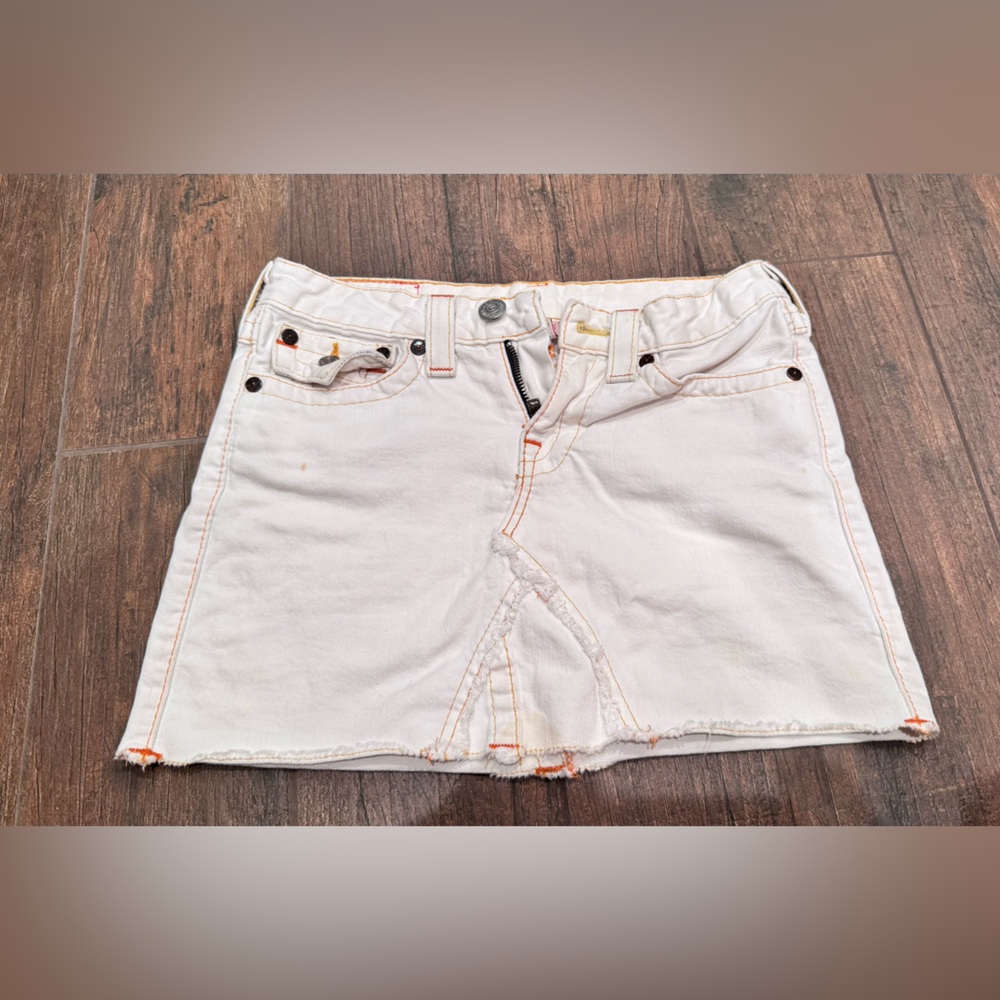 True Religion Denim jeans white Women Skirt size 25